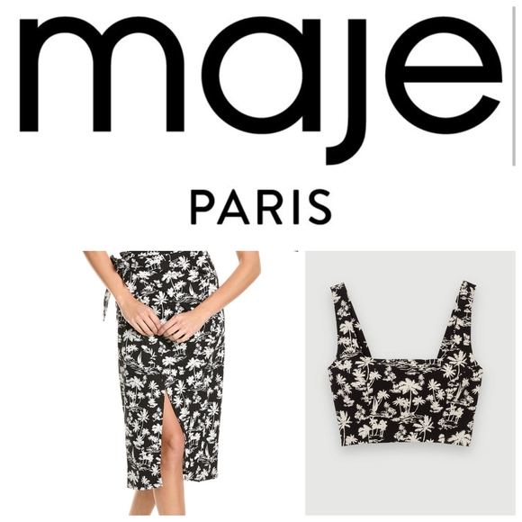 Maje Black and White Floral Set